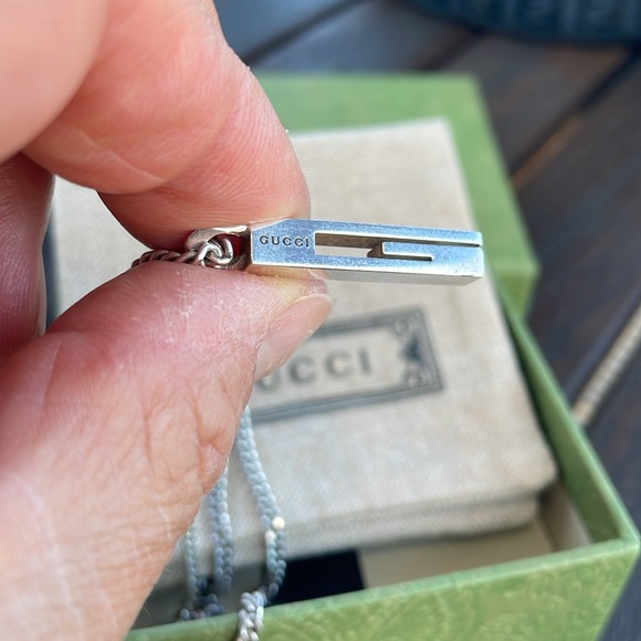 Gucci G necklace 925 silver, 18” - Picture 3 of 7